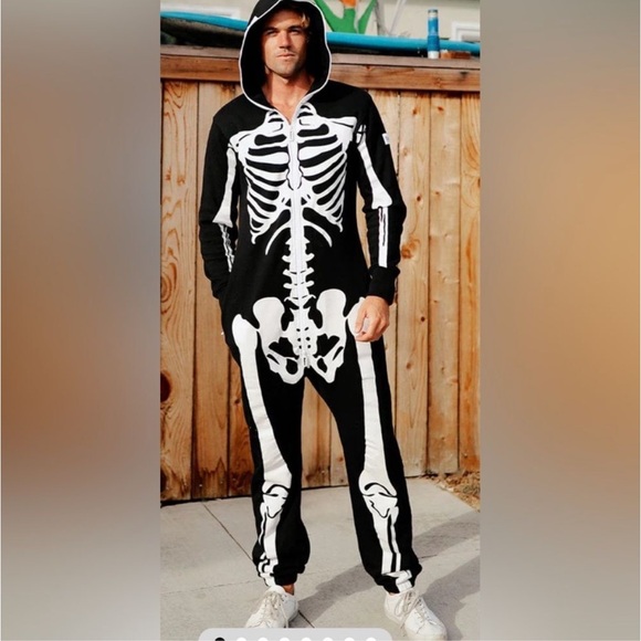 NWOT tipsy elves- unisex SKELETON COSTUME size medium - Picture 5 of 7